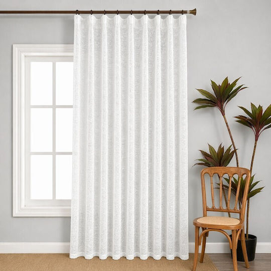 Galifas Κουρτίνα με Τρέσα White 270x270εκ.