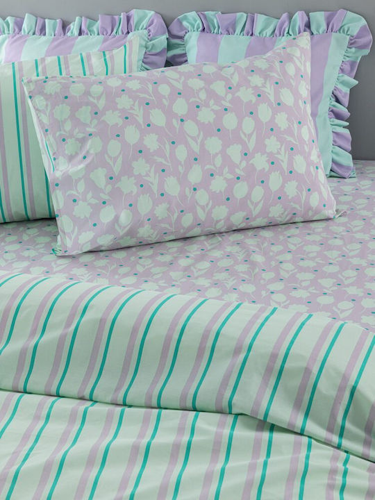 Palamaiki Set Pillowcases with Envelope Cover Green 52x72cm