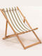 Deckchair Myn Wooden White-Brown 59x44x90cm