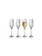 Lyngby Glass Set Champagne Goblet Crystal 230ml 4 Pieces