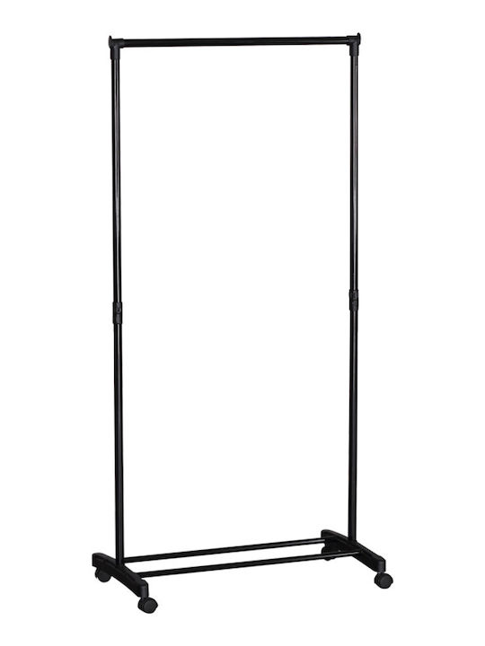 Pakketo Wizak Pakoworld Rolling Garment Rack Metal Black 74.5x41.5x157cm