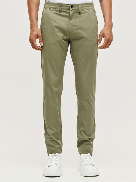 Brokers Jeans Chino Trousers in Slim Fit Olive