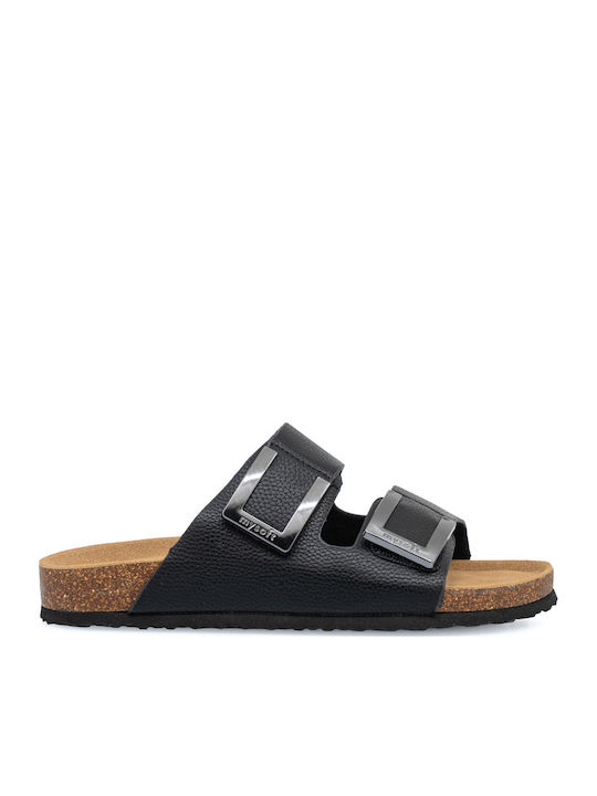Mysoft Women's Anatomic Black Sandals