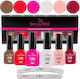 Комплект 6 One Step Полуперманентни Лака За Нокти 7ml SensoPro Milano Ciao Amore