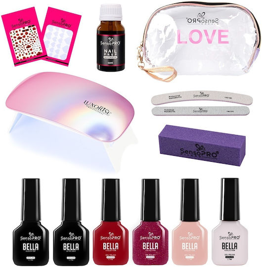 Sensopro Комплект За Полуперманентен Лак За Нокти 7ml Uv Лампа Love Reflection + Подарък