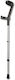 Crutches Elbow Closed Type Pair Safe-in Black