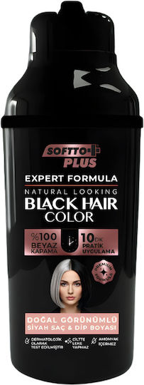 Softto+ Expert Formula Haarfärbemittel Schwarz 400ml