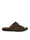 Leder Herrensandalen in Brauner Farbe