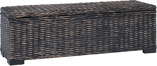 Vidaxl Кутия За Съхранение Черна 110 X 35 X 45 См