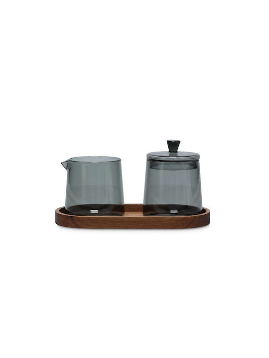 Salt&pepper 800204 Σετ Γαλατιέρα & Ζαχαριέρα Luma 230ml Smoked Grey
