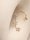 Cercei Ear Cuff Stras Drept Aurii Mărime One Size Aurii