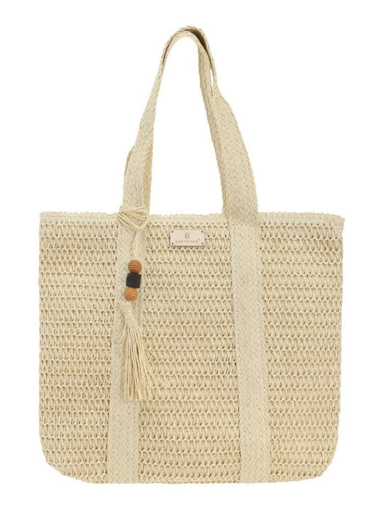Bag to Bag Wicker Beach Bag Beige