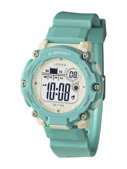 Digital Herrenuhr 40mm Batterie mit Gummi Armba...