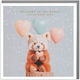 Ευχετήρια Κάρτα Φάκελο Welcome To World Little Baby Boy Red Pand/15x15 Lola Desing