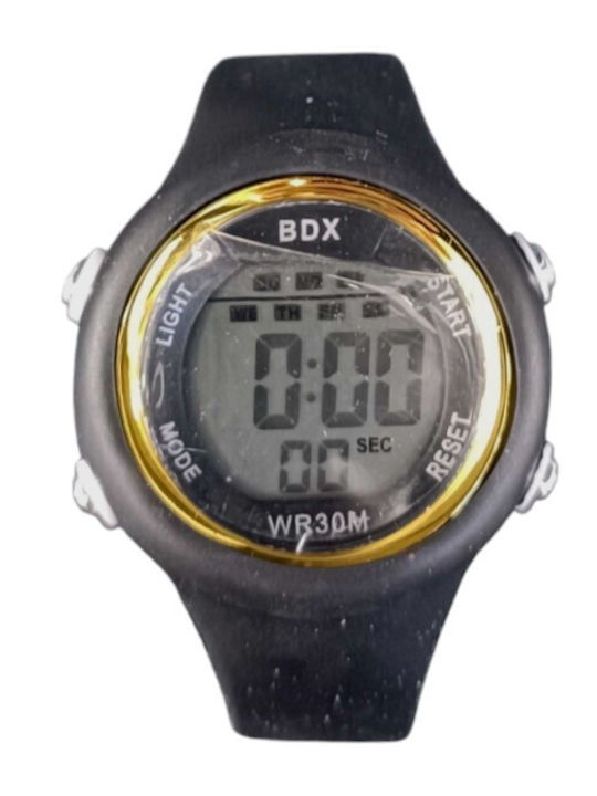 Digital Herrenuhr 40mm Batterie Schwarz
