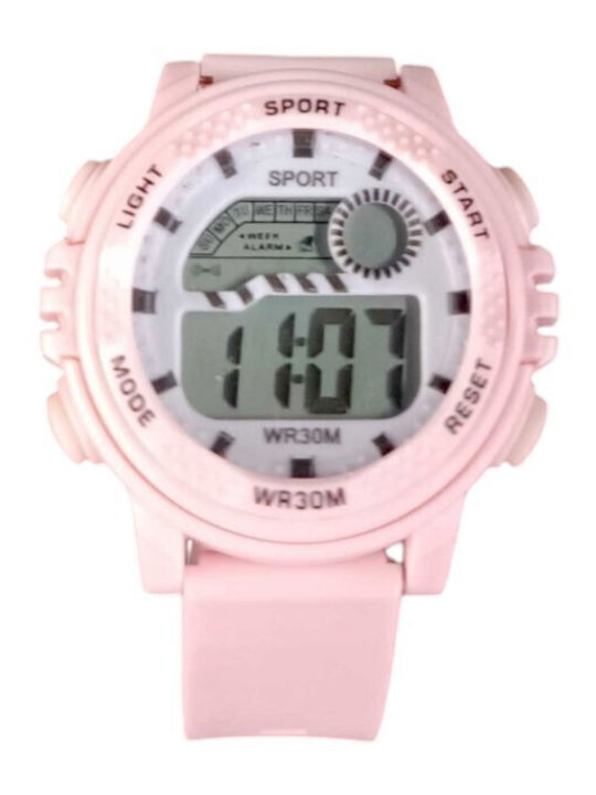 Battery Watch with Rubber Strap