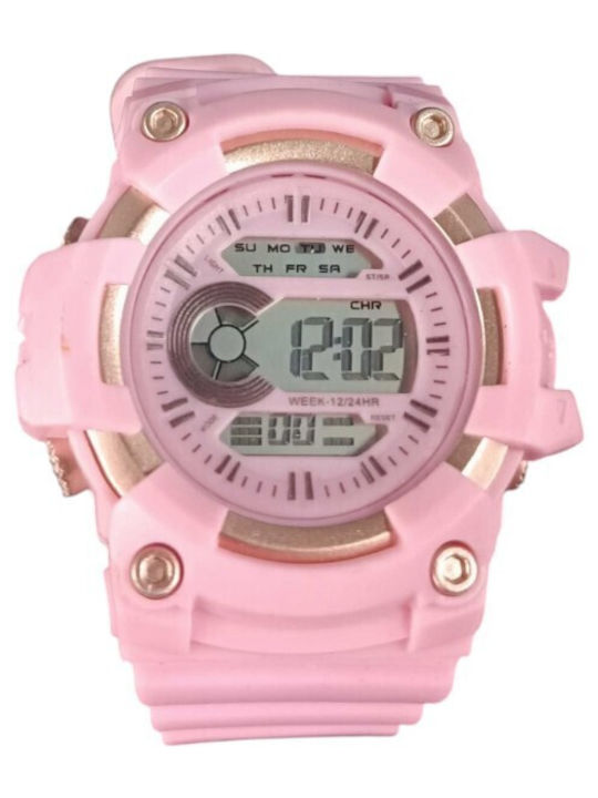 Battery Watch with Rubber Strap