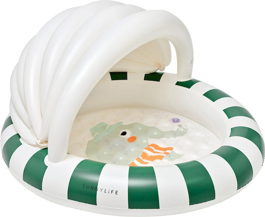 Sunnylife Eli The Elephant Children's PVC Swimming Pool 100lt Inflatable 120x106x68cm Gray