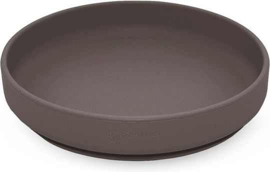 Petite & Mars Farfurie Pentru Copii Din Silicon Maro