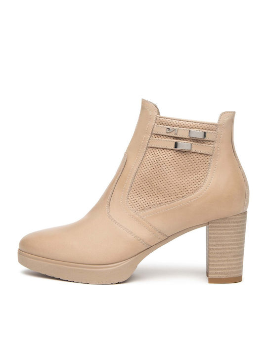 Leather Women's Ankle Boots Yellow