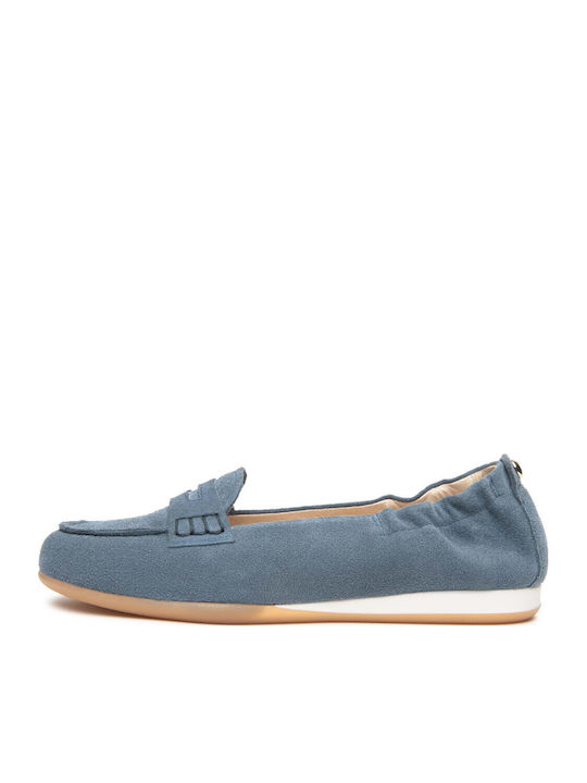 Loafers Dama Din Piele În Culoare Albastră