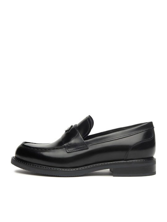 Loafers Dama Din Piele În Culoare Neagră