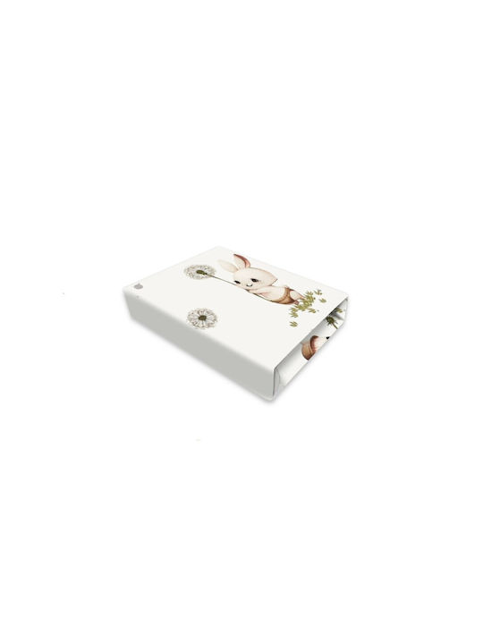MimiNu Set Lenjerii De Patut Bebe Pentru Patut Din Bumbac Cu Cauciuc Multicolore 80x35cm