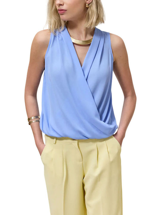 Enzzo Light Blue Blouse