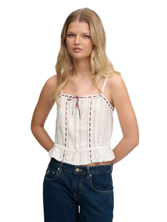 Superdry D3 Ovin Γυναικείο Lingerie Top με Δαντ...