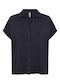 Women's Blouse Short Sleeve Blue
