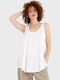 Women's Cotton Sleeveless Top White