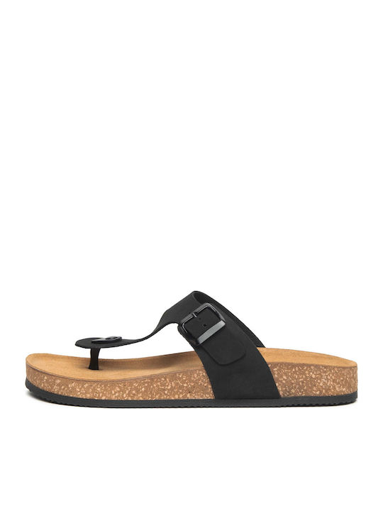 Leather Men's Sandals in Black Color