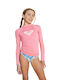 Roxy Costum De Baie Pentru Copii Rashguard Roz