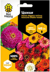 Zinnia Seeds Bee Happy