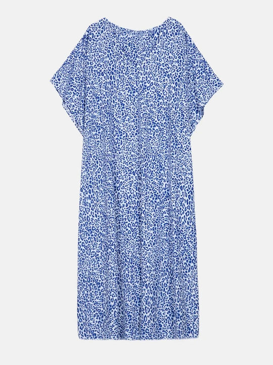 Φόρεμα Maxi Ζώνη Μέγεθος One Size Μπλε