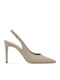 Leather Heels With High Brown Heel