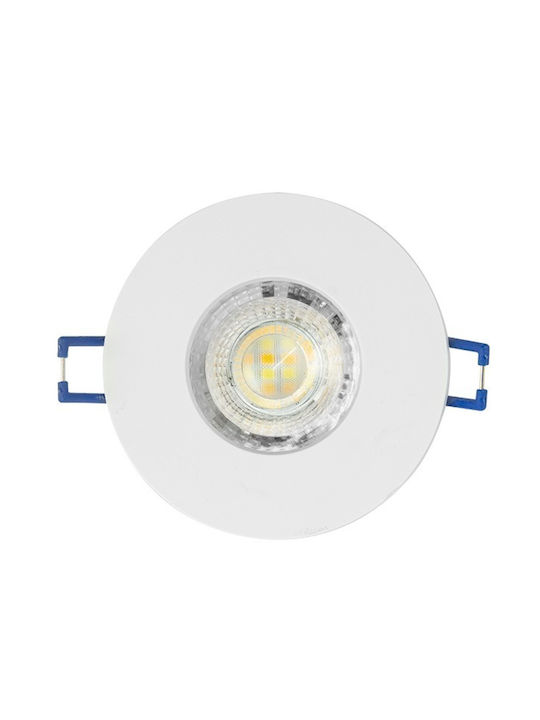 Eurolamp Πλαστικό Χωνευτό Σποτ Λευκό 90x90εκ.