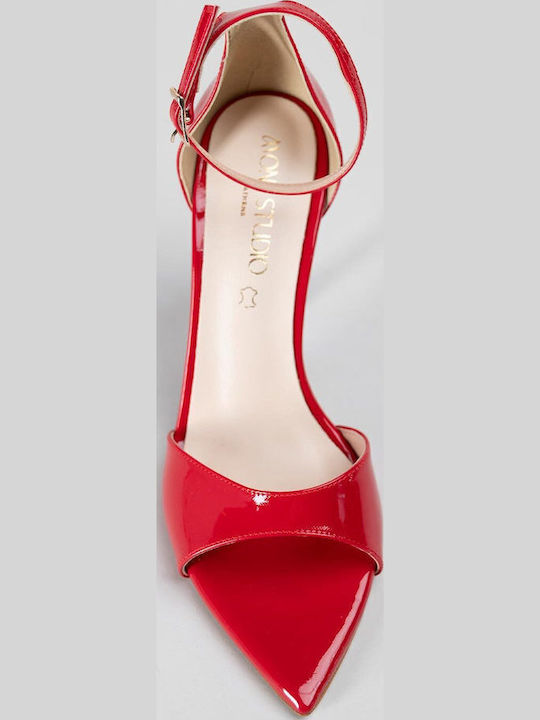 Women's Sandals in Red Patent Leather