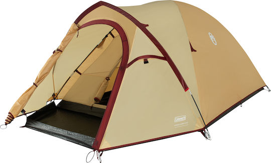 Coleman Darwin Plus Camping Tent Igloo Beige with Double Cloth 3 Seasons for 3 People 330x190x130cm