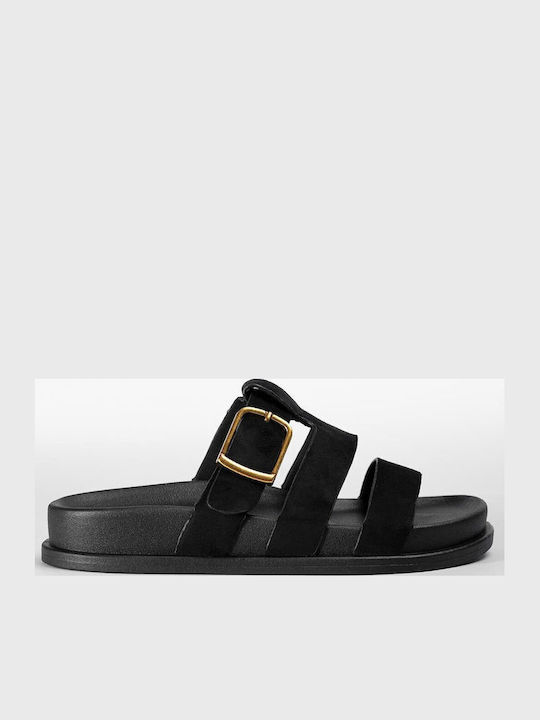 Women's Flat Sandals Flatforms Black