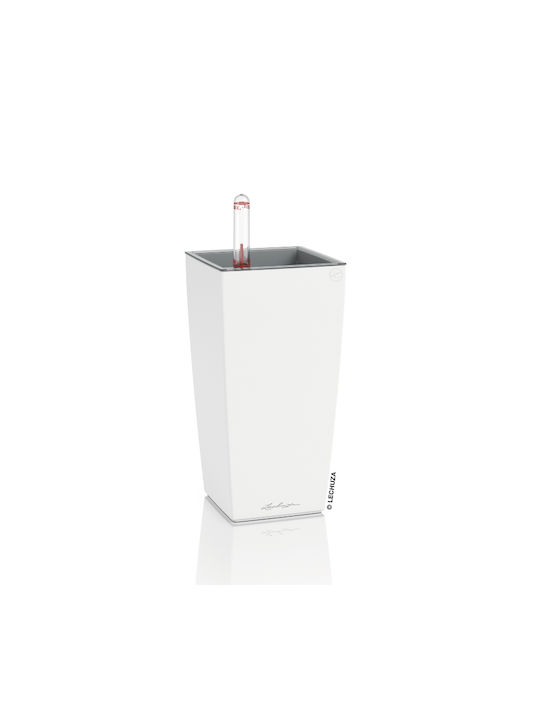 Lechuza Minicubi Self-Watering White Matte Flow...