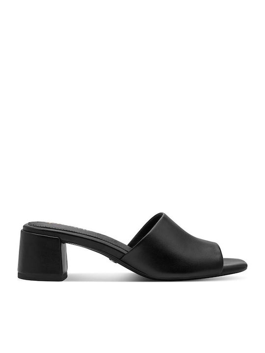 Tamaris Mules με Τακούνι σε Μαύρο Χρώμα
