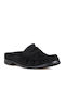 Suede Mules With Heel In Black Colour