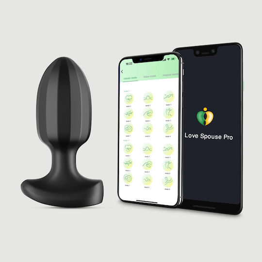 Anal Plug mit Vibration Kabellos Schwarz