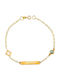 Gatsa Kids Bracelet ID in 9K Gold with Evil Eye & Cross
