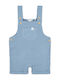 Kids Fabric Dungarees Blue Stone Blue
