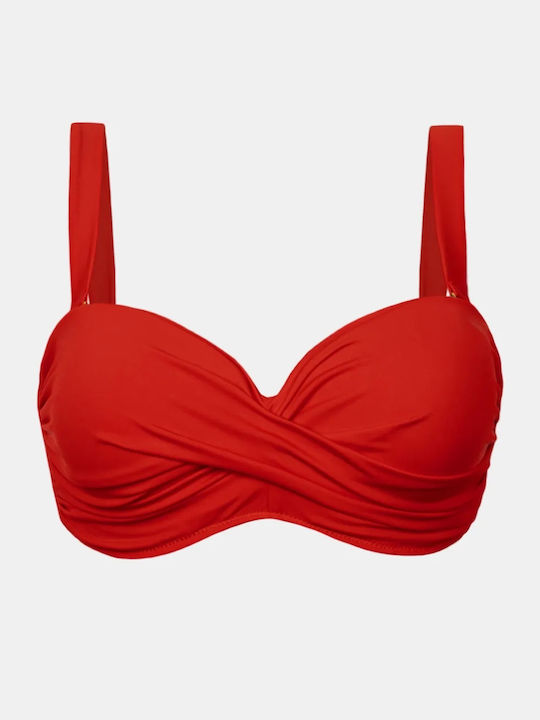 Rock Club Strapless Bikinioberteil Rot