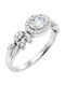 Xrisokosmima Women's Ring with Zircon from Silver