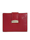 Small Leather Women's Wallet With RFID Red