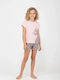 Joyce Pijamale Copii Vara Roz Leopard